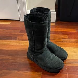Tall black classic Uggs size 6